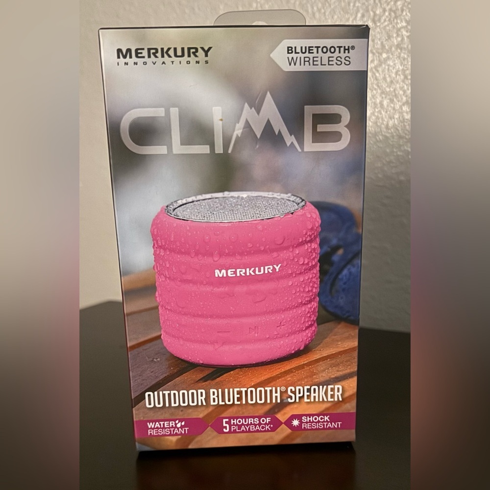 Merkury Climb Rugged Outdoor Bluetooth Speaker | Wireless | Water-Resistant New - Picture 2 of 5